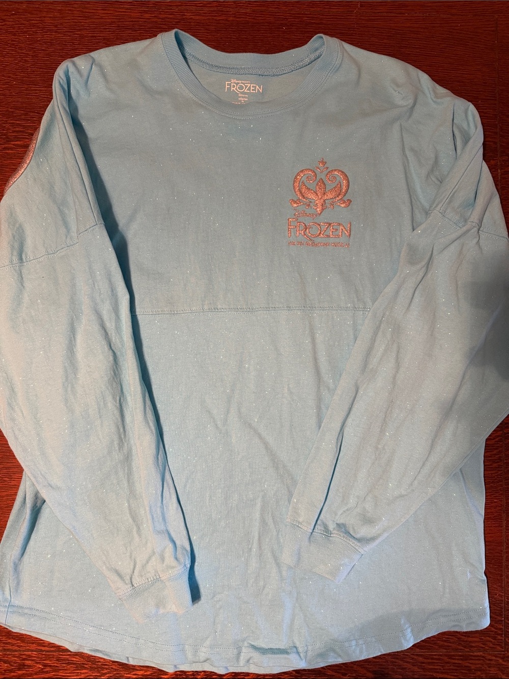 Womens Light Blue Long-Sleeve Top